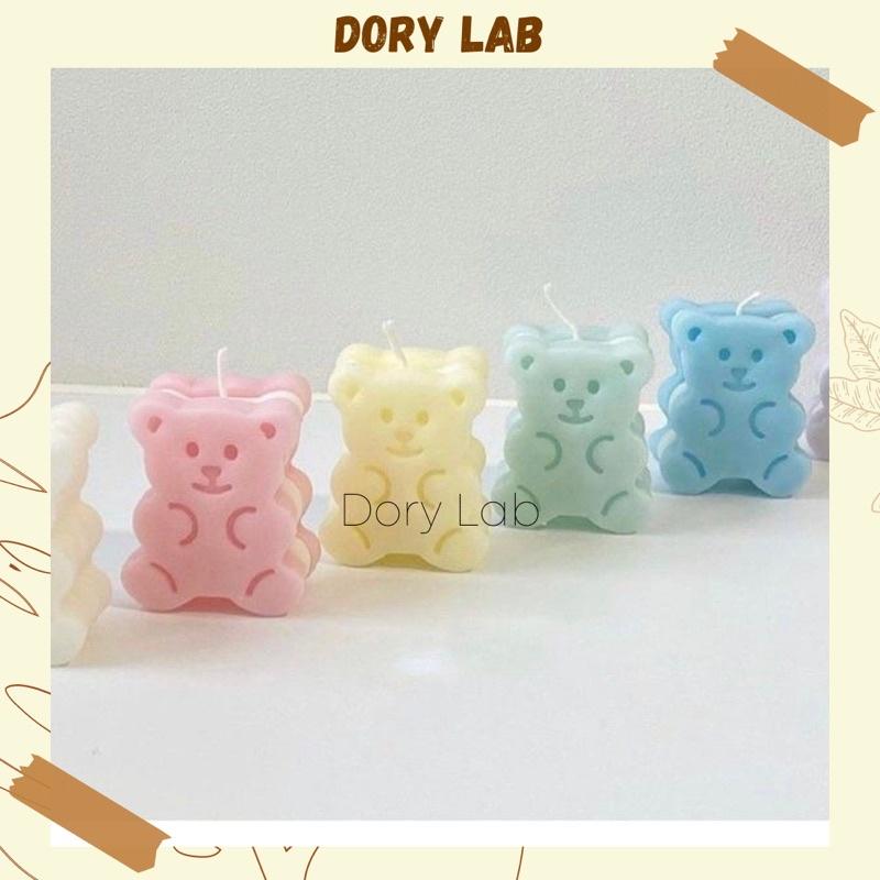 Nến Thơm Bánh Gấu Kẹp 3 Lớp Nhiều Màu Sắc, Phụ Kiện Decor - Dory Lab