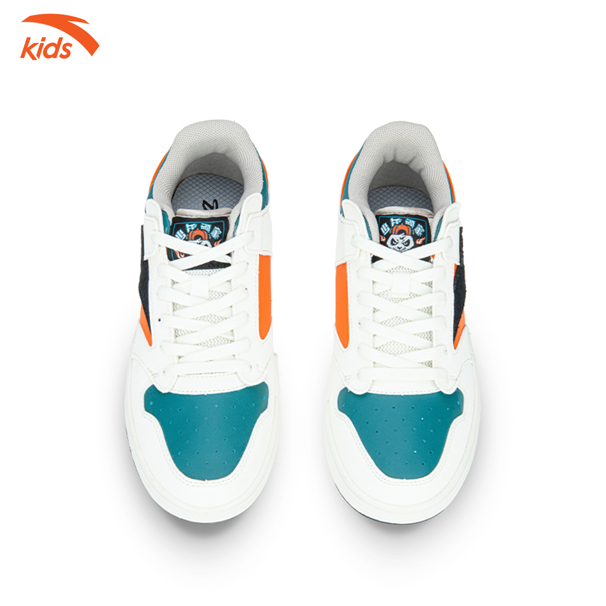 Giày đế bằng bé trai Anta Kids thiết kế dây buộc, da PU mềm mịn 312238002-5