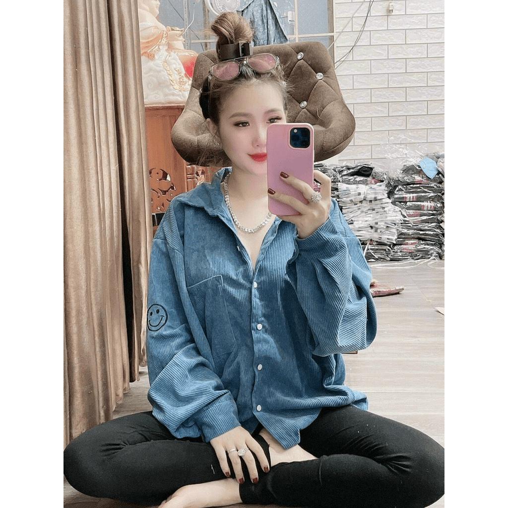 Áo khoác nhung kiểu sơ mi