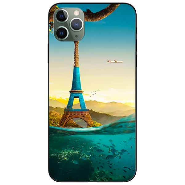 Ốp lưng in cho Iphone 11 Pro Max Mẫu Tháp Pháp