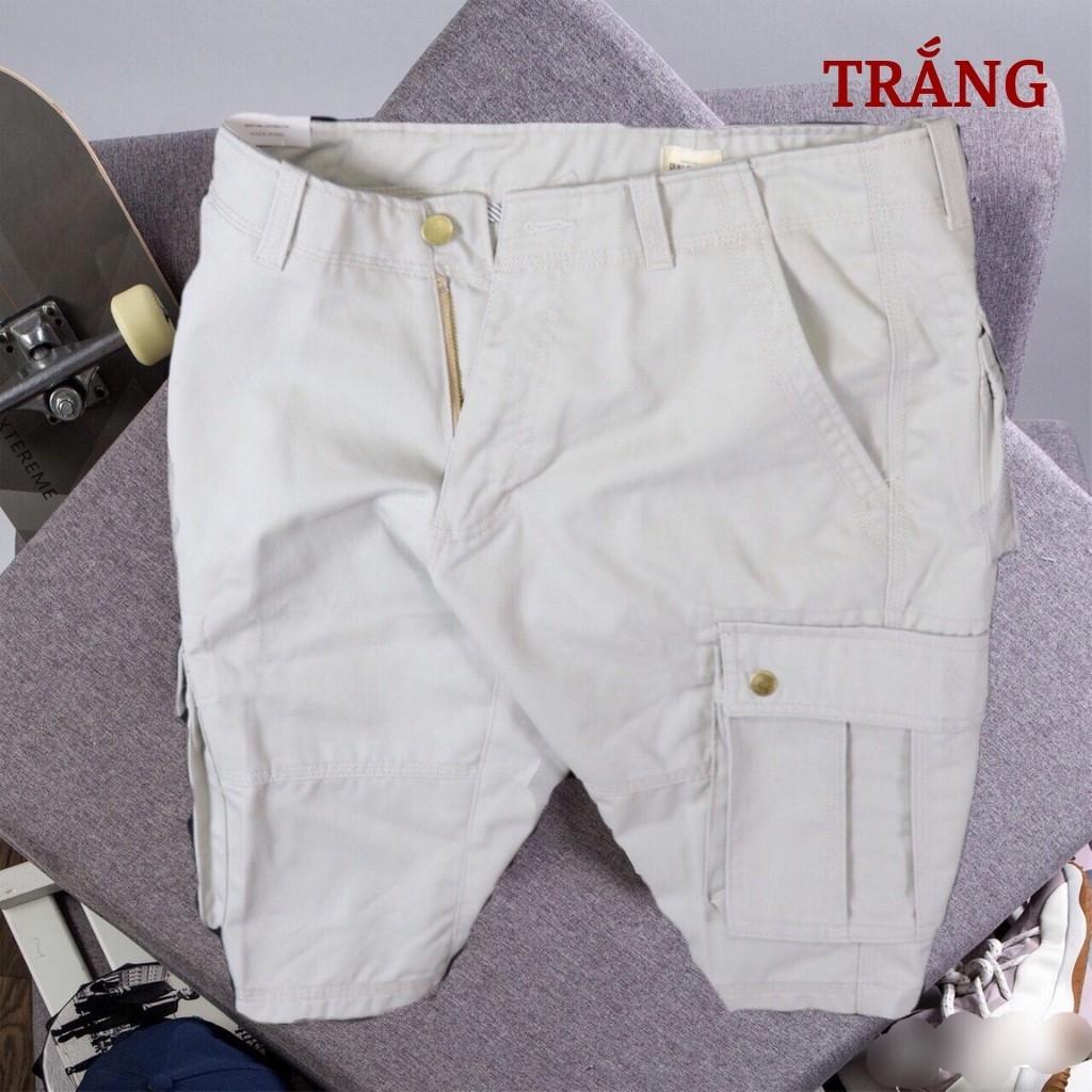 Quần Short Kaki Cao Cấp H&H-Q02 Quần Short Túi Hộp Chất Vải Kaki 100% Hàng Xuất Khẩu - 5 Màu