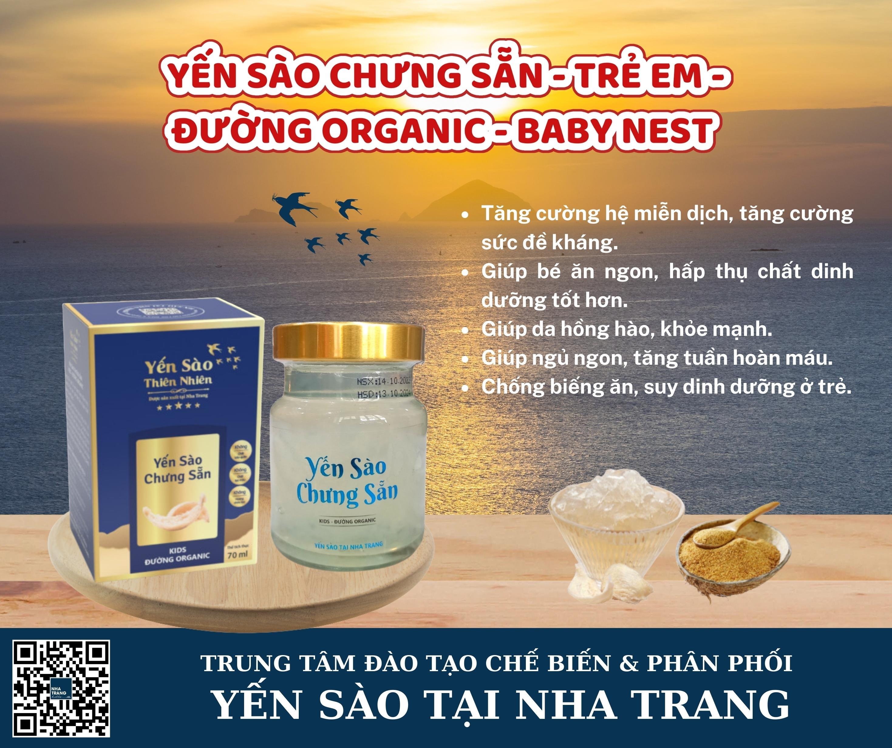 Yến Sào Chưng Sẵn - Trẻ em Đường Organic - Baby Nest'