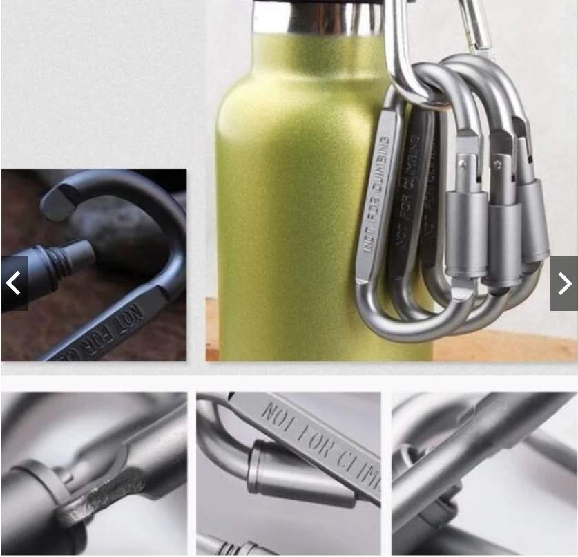 1 móc khóa chữ D dùng cho các hoạt động ngoài trời