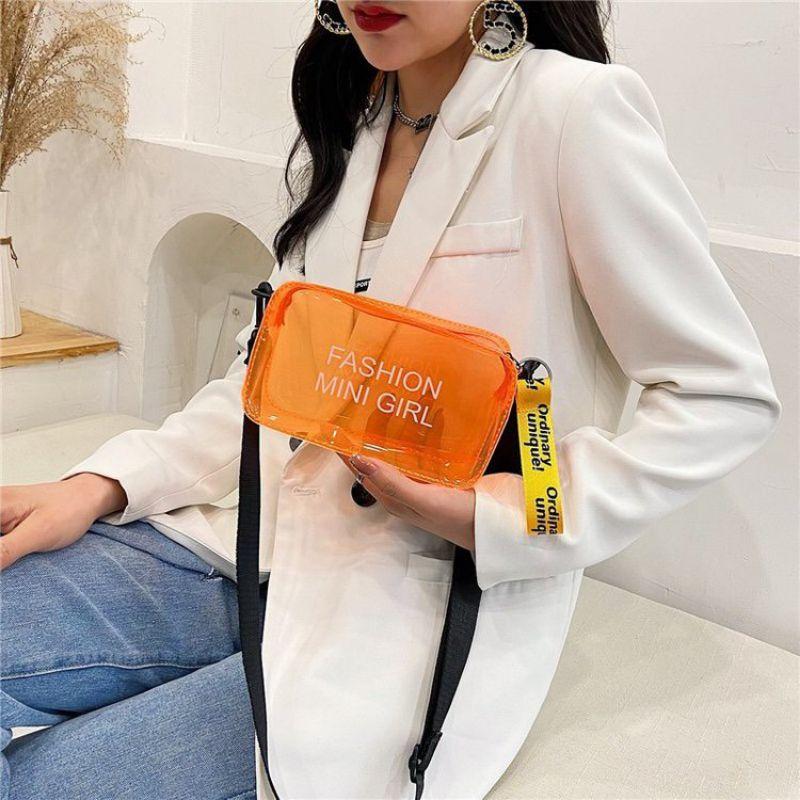 Túi đeo chéo FASHION MINI GIRl màu trong trendy cho các nàng