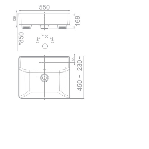 Chậu lavabo đặt nửa bàn Acacia E SupaSleek  American Stadard WP-F419