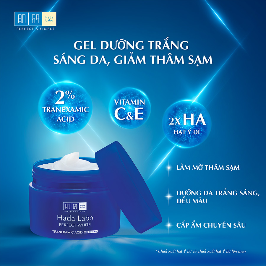 Gel dưỡng trắng Hada Labo PERFECT WHITE TRANEXAMIC ACID Gel Cream (50g)