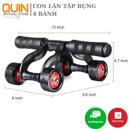 Con lăn tập bụng gym 4 bánh - Con lăn tập cơ bụng ABS hiệu quả, tiện lợi tại nhà
