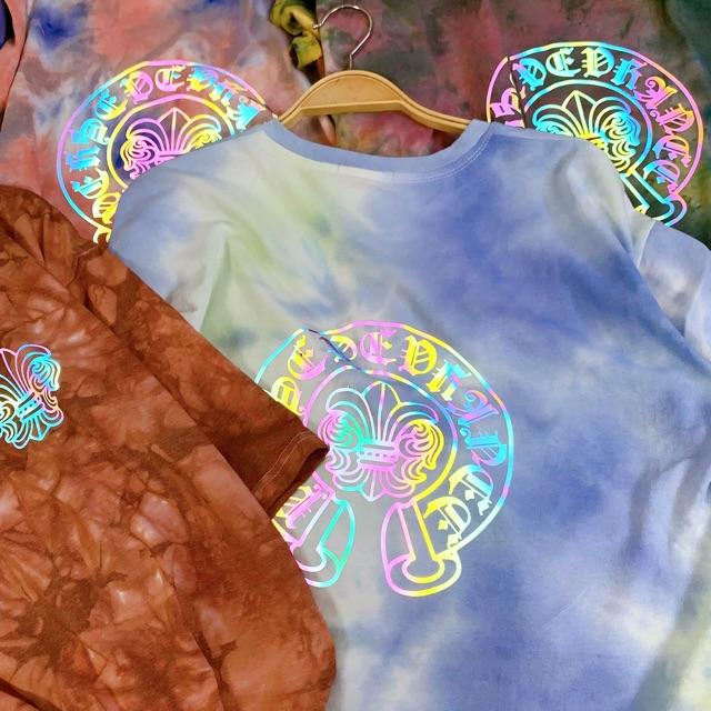 ÁO TIE DYE LOANG MÀU PHẢN QUANG 2 MẶT 7 SẮC
