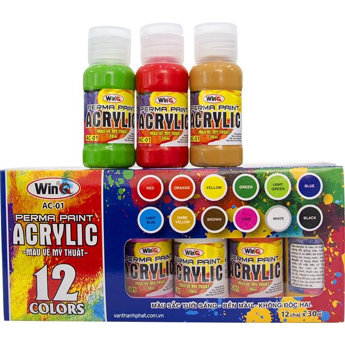 Hộp 12 màu Acrylic WinQ AC-01