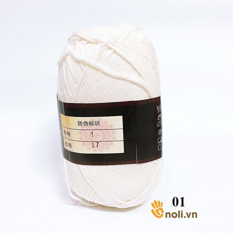 Len Milk Cotton 125gr loại 1 (Mã 01 đến 20)