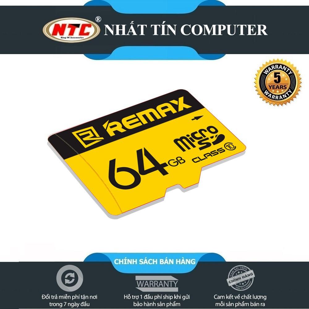 Thẻ nhớ microSDXC Remax 64GB Class 10 U3 (Vàng) - Hàng Chính Hãng