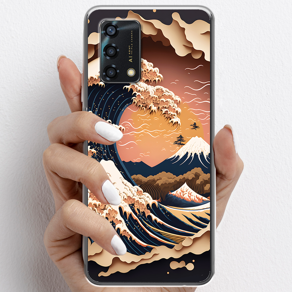 Ốp lưng cho Oppo A55, Oppo A95 nhựa TPU mẫu Sóng biển