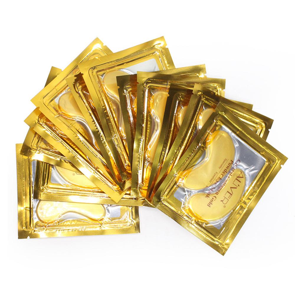 10 cặp Mặt nạ dưỡng ẩm tinh thể vàng Collagen cho mắt chuyên nghiệp Chống lão hóa Xóa nếp nhăn