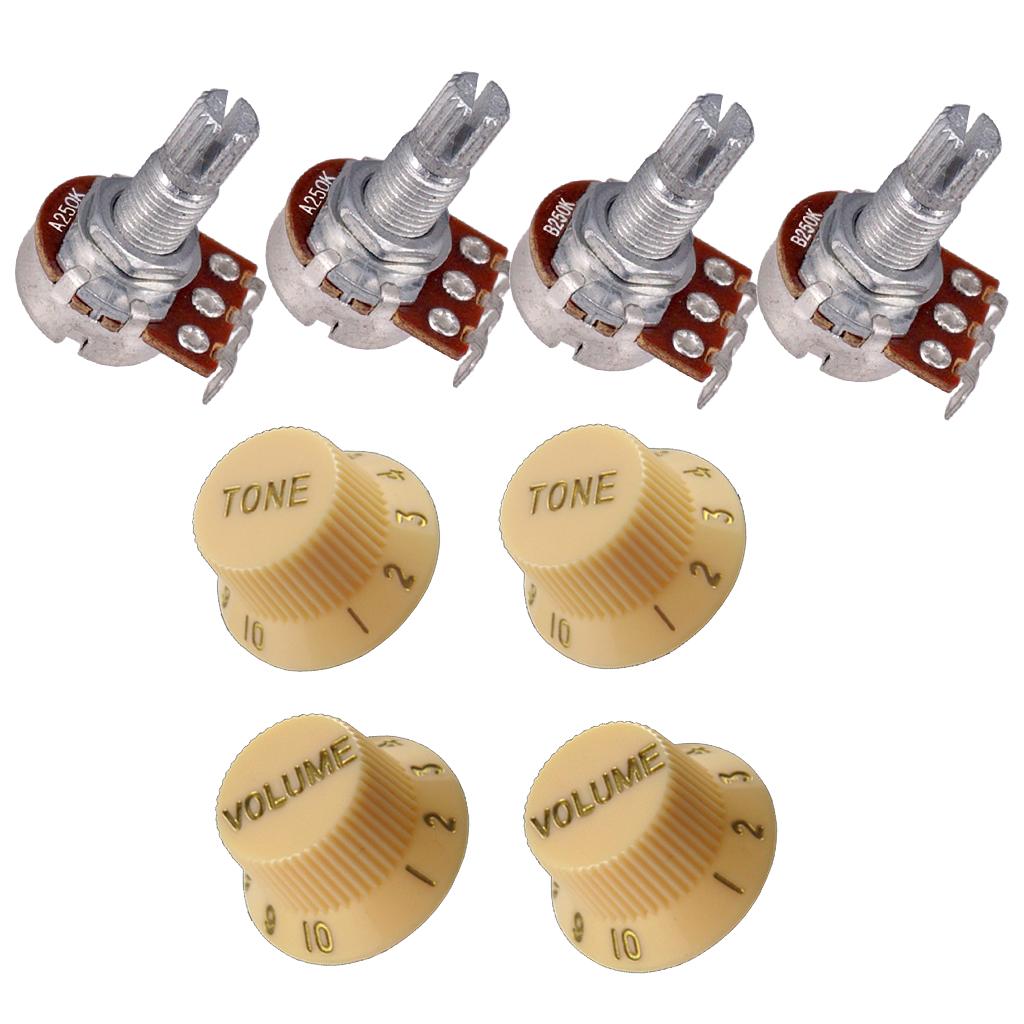 Baoblade Đàn Guitar Chiết Áp A250K B250K Tập Tông Núm Điều Khiển Phụ Kiện Phần