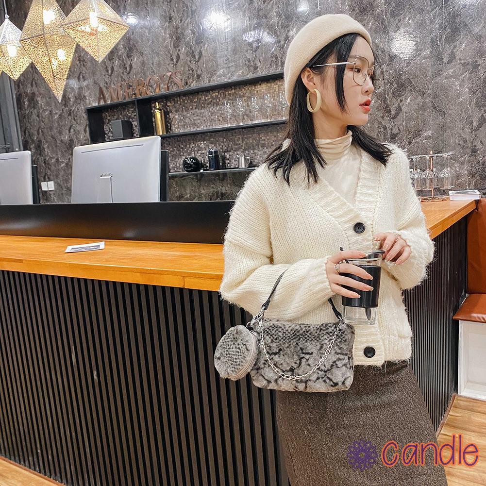 Túi Đeo Dưới Cánh Tay Họa Tiết Da Rắn Thời Trang