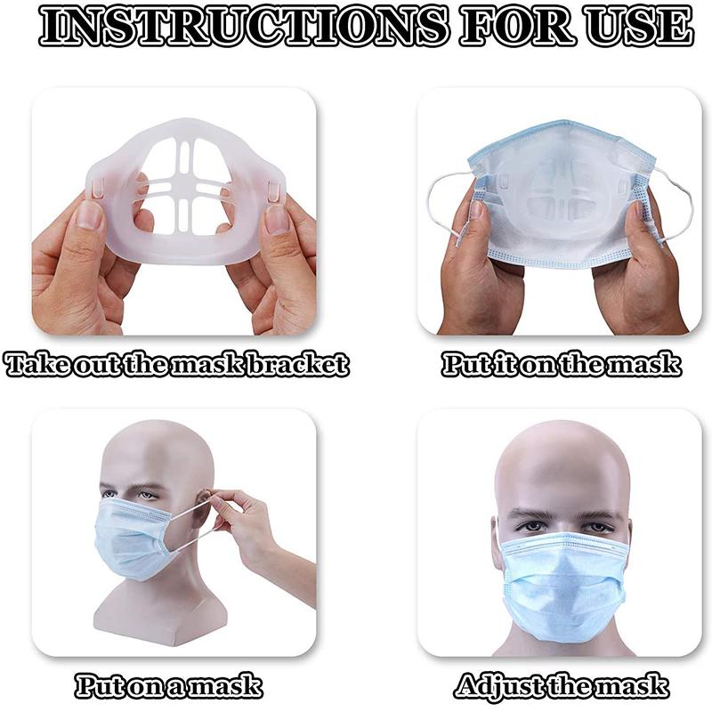 Set 5 Giá Đỡ Khẩu Trang 3d Thoáng Khí Tiện Dụng