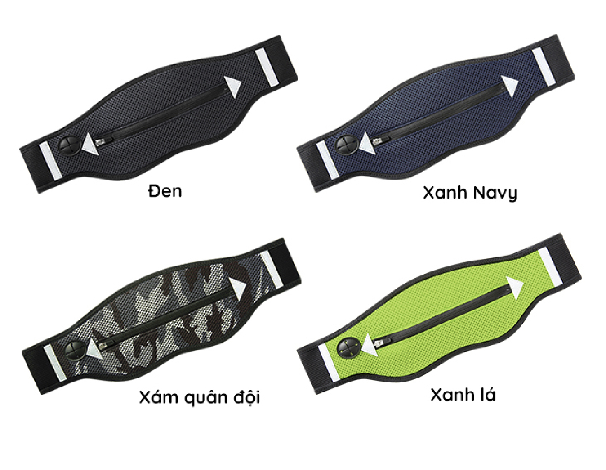 Đai lưng chạy bộ, tập gym, thể thao Phiten sport belt metax part (bản có túi đựng) AP215062