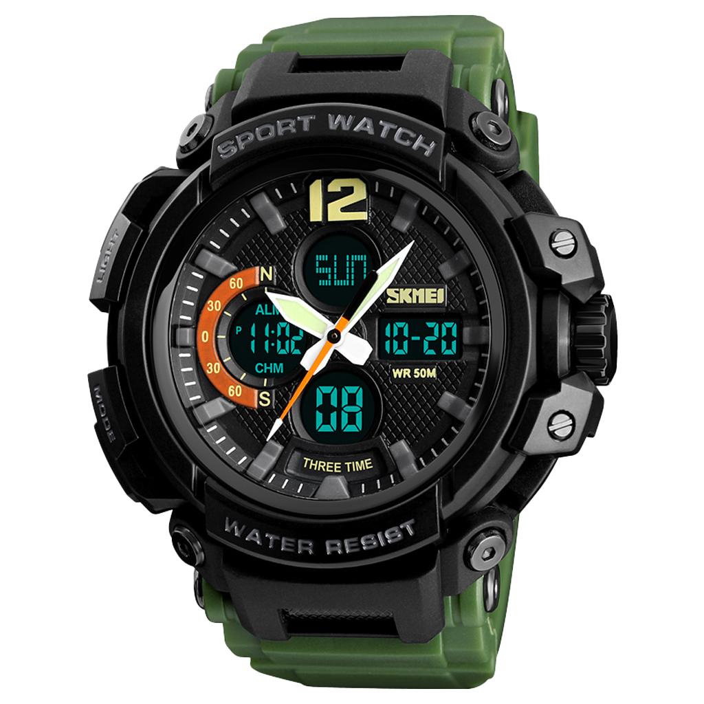 5ATM Waterproof Multifunction Digital Watch Electronic Waterproof Alarm Calendar Quartz Sports Wristwatch