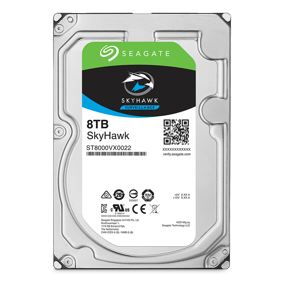 Ổ Cứng HDD Seagate Skyhawk  6TB 3.5 Sata 8Gb/s/64MB Cache/7200RPM - Hàng Chính Hãng