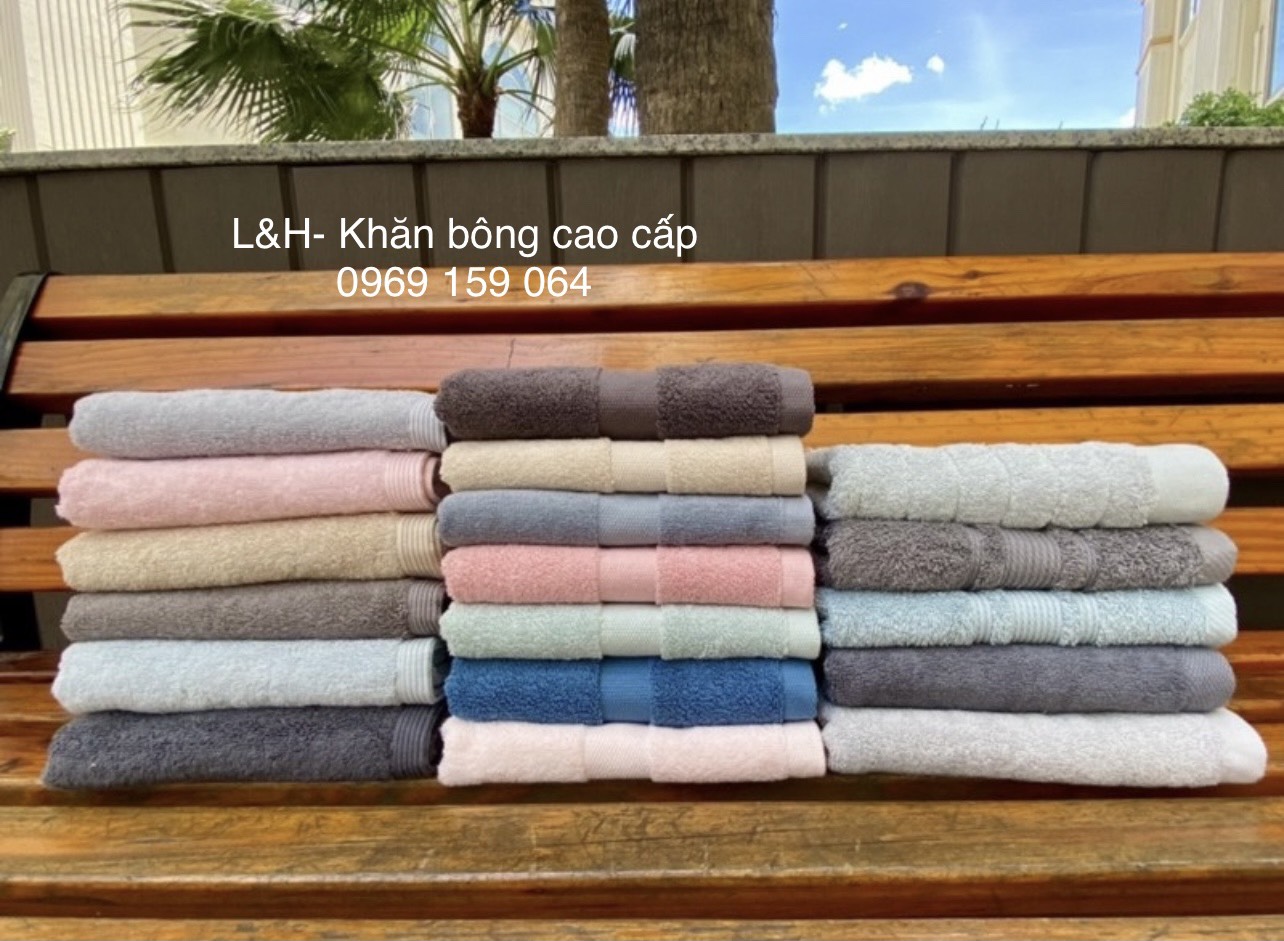 Khăn gội xuất dư Châu Âu lỗi viền, KT 40x80cm
