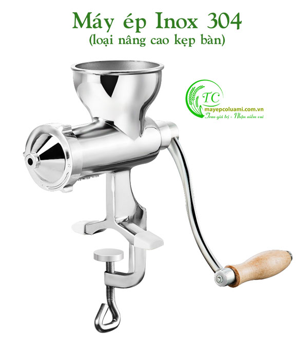 Máy ép chậm hoa quả và cỏ lúa mì inox 304