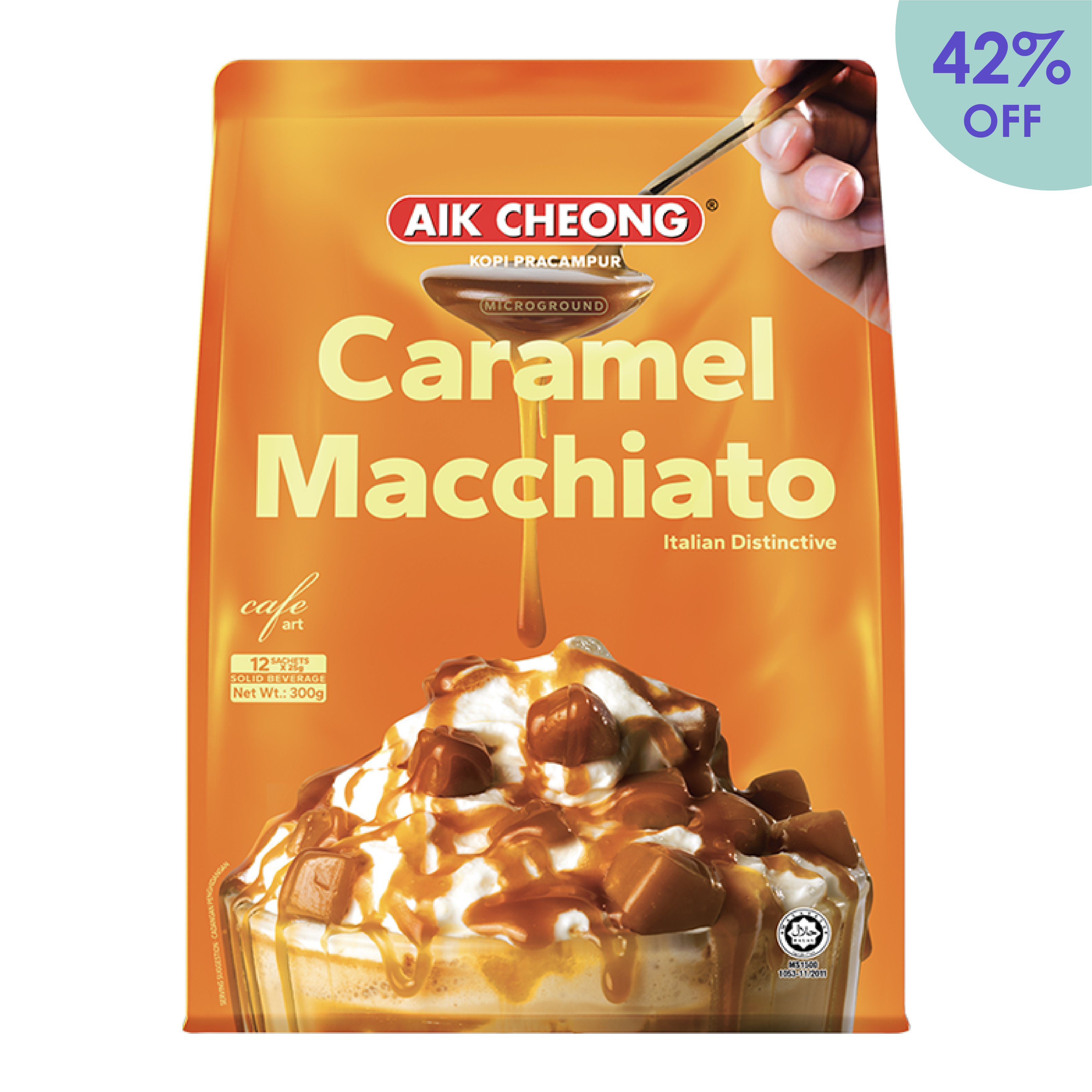 Cà Phê Caramel Macchiato Aik Cheong (12 Gói x 25g)- nhập khẩu từ Malaysia
