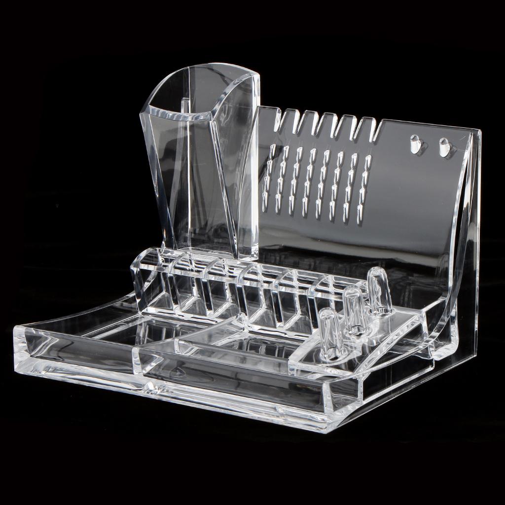 Cosmetic Jewelry Display Holder Lipstick Rack Eyeshadow Brushes Storage Case