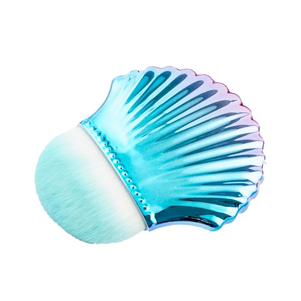 Cosmetic Face Foundation Blush Concealer Powder Makeup Brush Blue #1