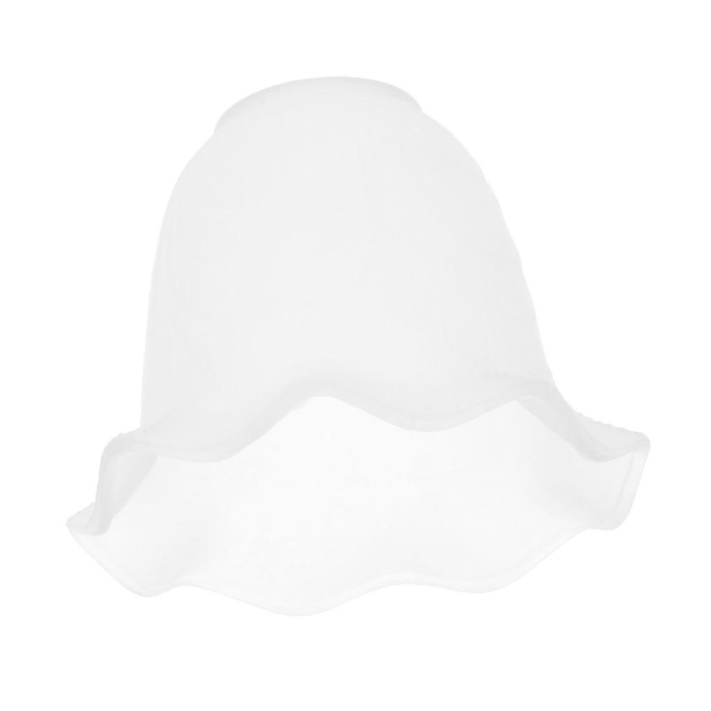 4x Bell Shape Vintage Frosted & Clear Glass Lamp Shade