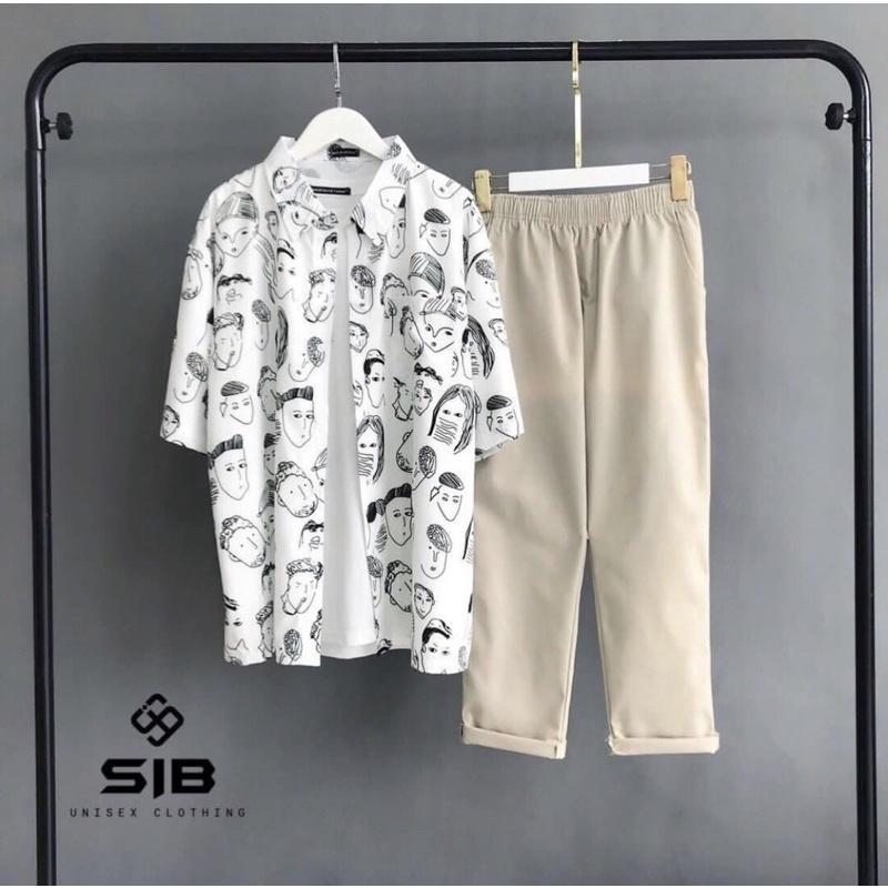 Quần baggy kaki SIB Clothing ống rộng nam nữ unisex SIB040