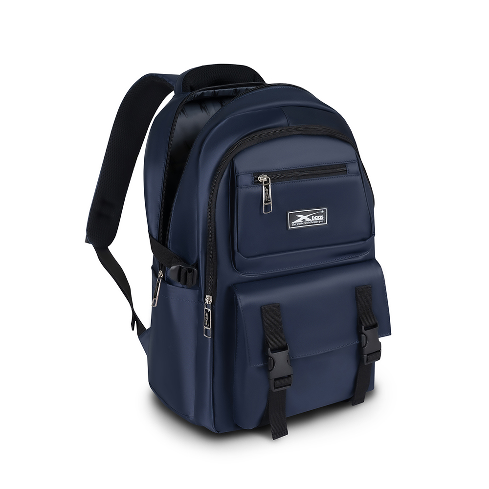 Balo học sinh chống nước cao cấp Xbags Dark Blue – Balo trung học năng động, nhiều ngăn tiện lợi, xanh đen cá tính XB3202