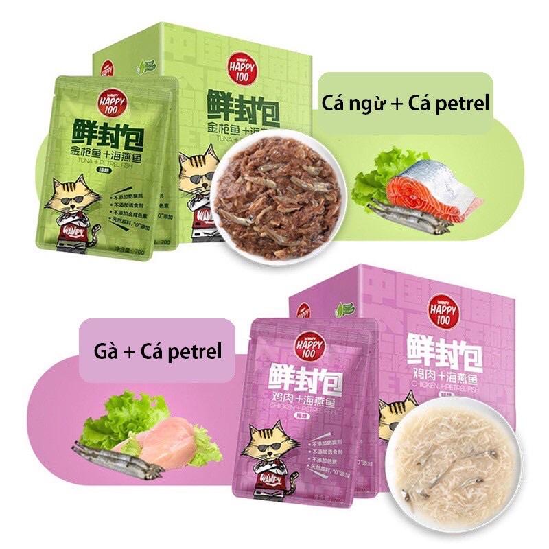 (LẺ GIÁ SỈ) Pate Happy 100 cho mèo gói 70gr SIÊU NGON