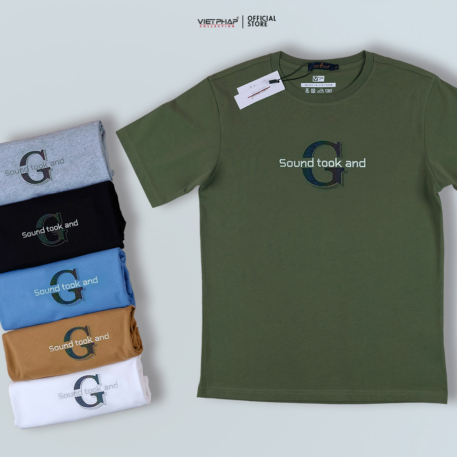 Áo Thun Nam VIỆT PHÁP Form Unisex Chất liệu Cotton co dãn thấm hút mồ hồi tốt 7804