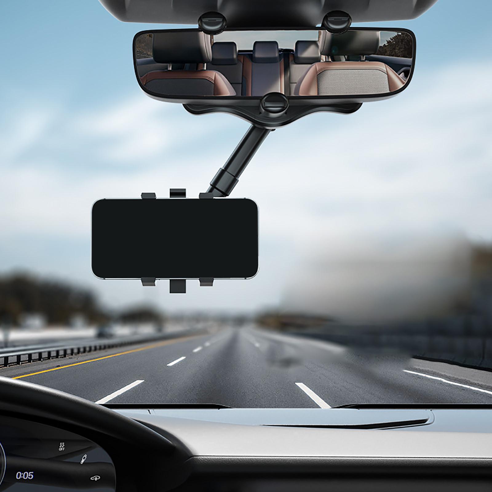 Phone Mount Holder GPS Navigation Bracket 360 Rotation Phone Stand Sun Visor