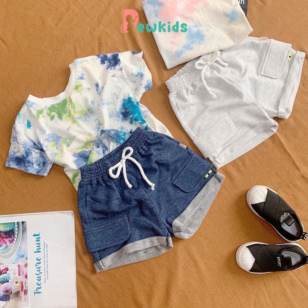 Bộ cộc tay cho bé Dewkids thun cotton cộc tay thoáng mát cho bé trai, bé gái