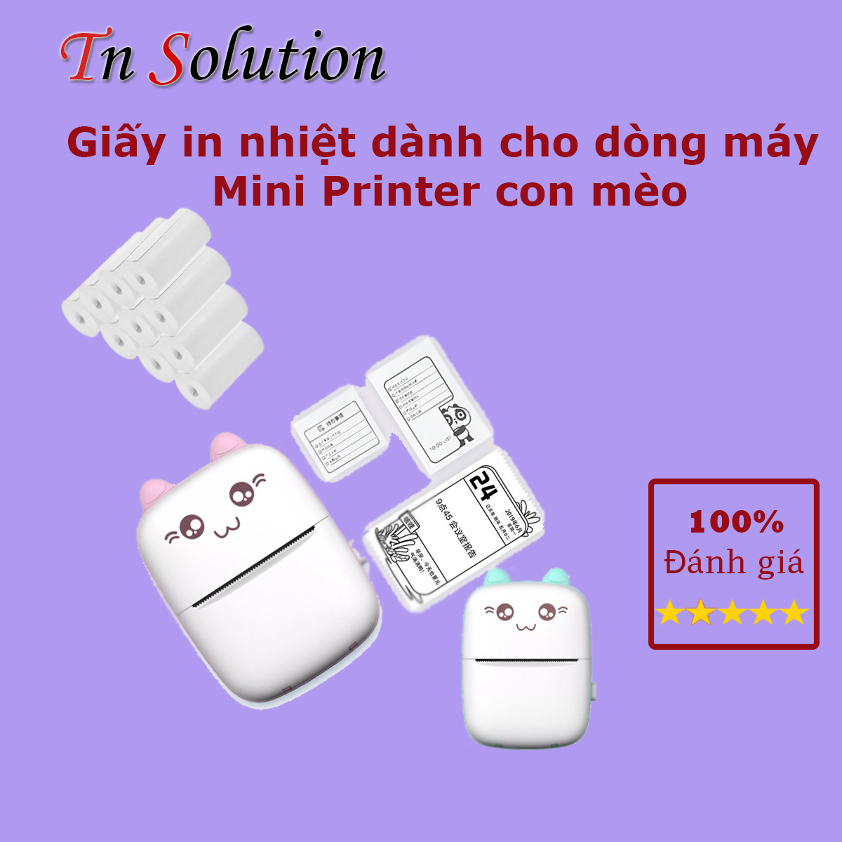 Giấy in nhiệt dành cho dòng máy Mini Printer con mèo