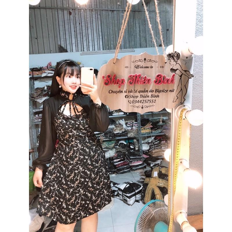 Đầm hoa phối cổ tàu