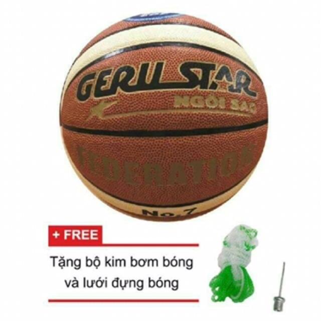 Combo khung bóng rổ 30cm kèm bóng rổ số 5 ( tặng kèm lưới và kim bơm)