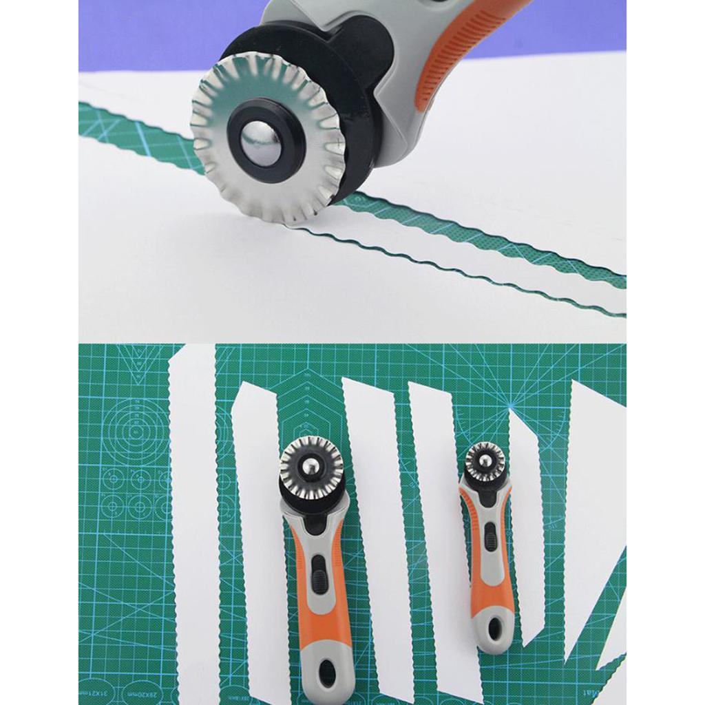 20 Pieces Decorative Rotary Replacement Pinking Blade 45 Wave Blades Refill Sewing Fabric Leather Photo Paper Roller Craft Steel Quilting Blades
