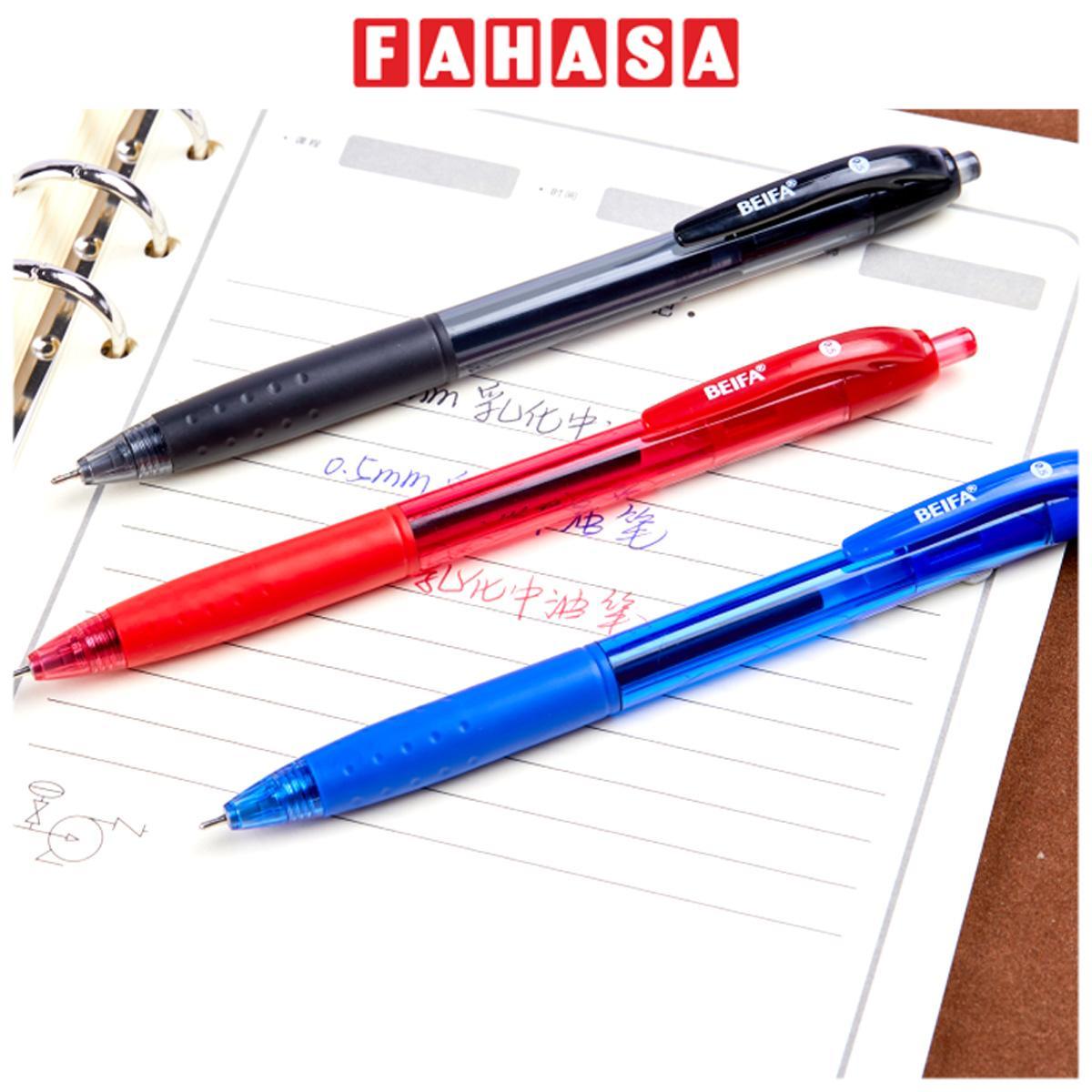 Bút Semi Gel Pen 0.5 mm - Beifa TB610 - Mực Đỏ