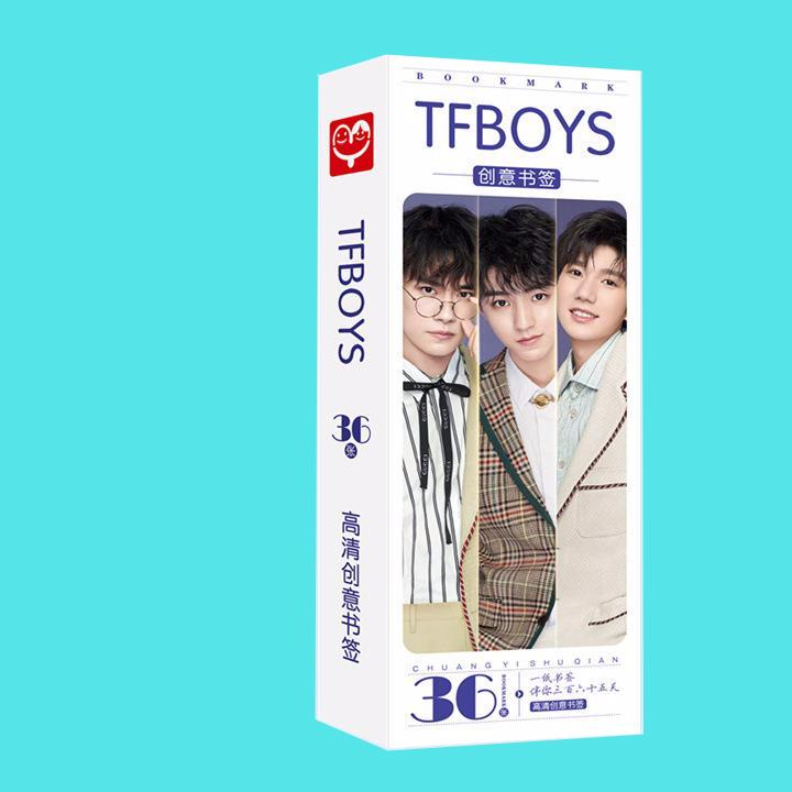 Hộp ảnh bookmark TFBoys đánh dấu sách kẹp sách tiện lợi dụng cụ học tập tặng ảnh Vcone