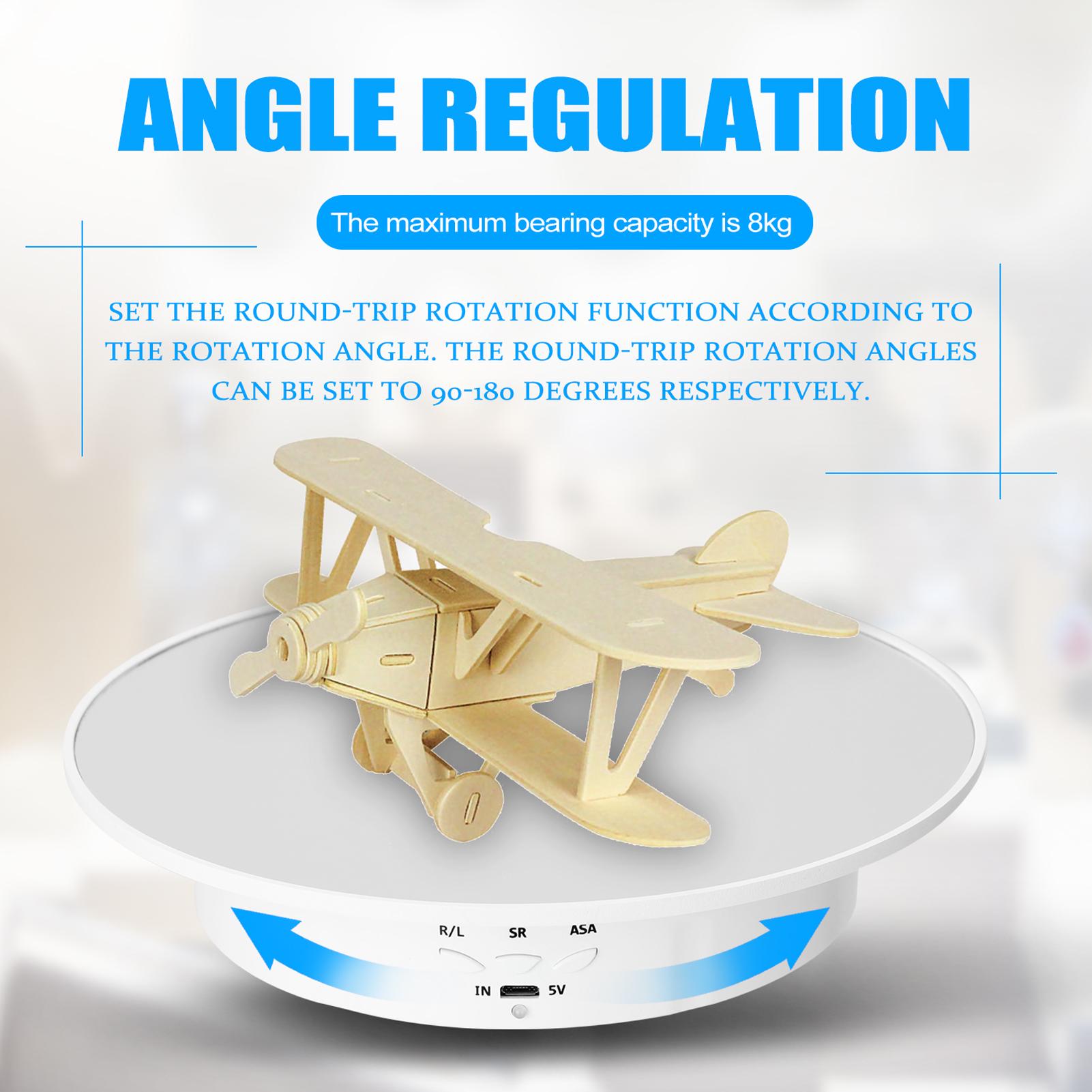 360 Degree Electric Rotating Turntable Display Stand for Video Photography Props Speed Adjustable Display Turntable