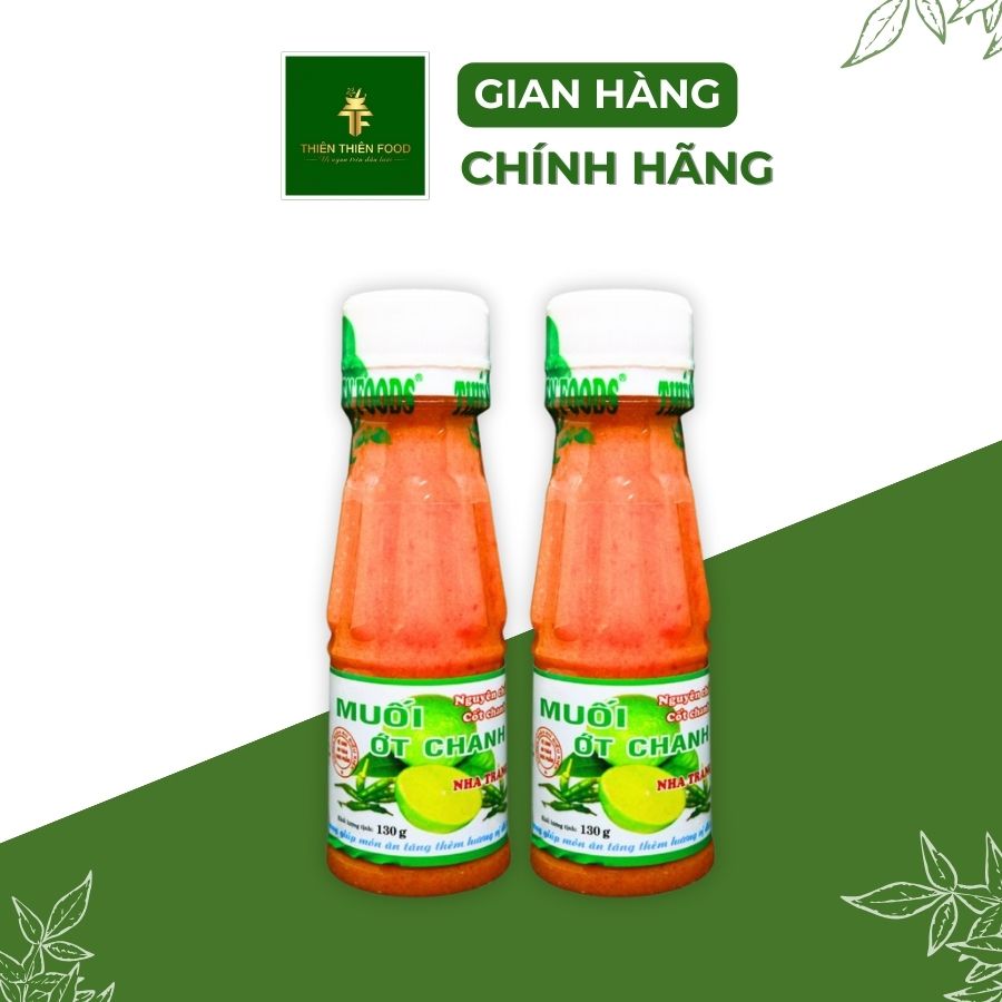 Lốc 6 Chai Muối Ớt Chanh Đỏ Nha Trang Thiên Thiên Food 130g - Muối Chấm Hải Sản Được Yêu Thích