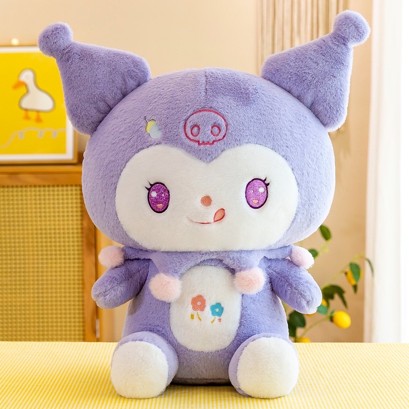 Thú bông thỏ melody kuromi tím - Size từ 26cm đến 60cm - Quà tặng gấu bông thỏ siêu dễ thương - Gối ôm mềm mịn cho bé