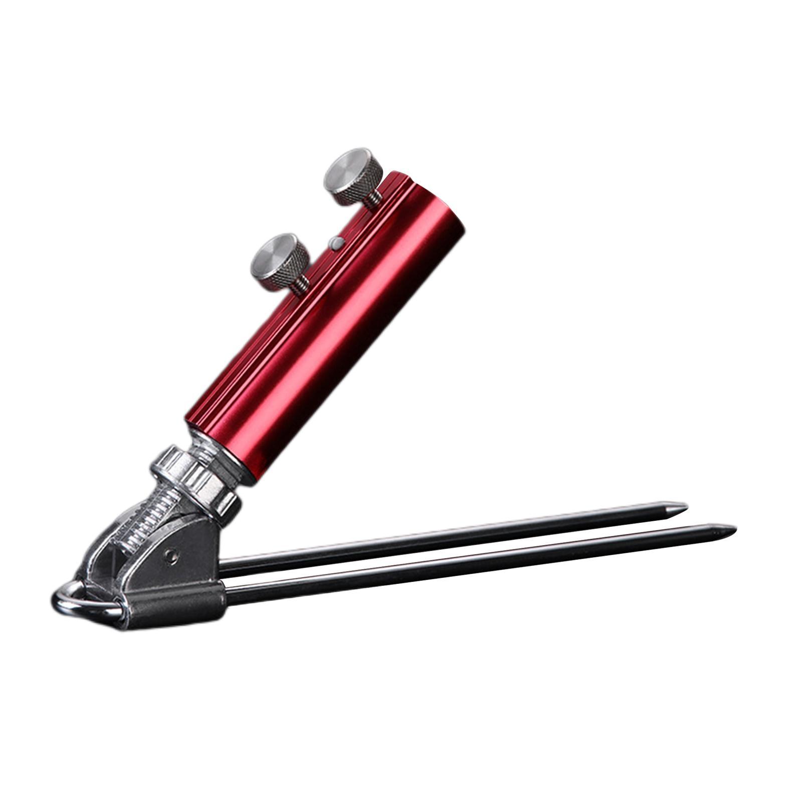 Sturdy Ground Fishing Rod Holder Stand Universal Fishing Pole Red