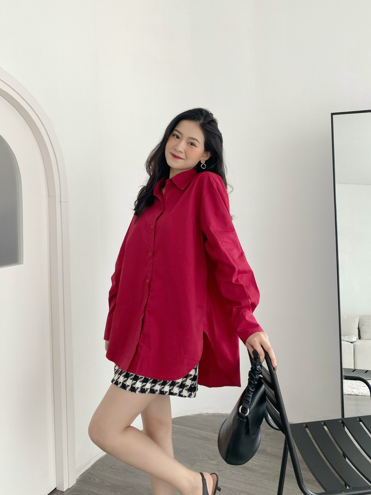 YU CHERRY | Áo nữ Basic Cotton Shirt YA381