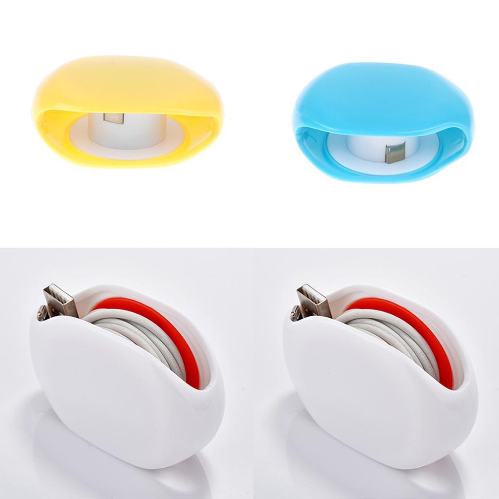 2x Automatic Cable Winder For Earphones Charger Cables Cord Wire Organizer