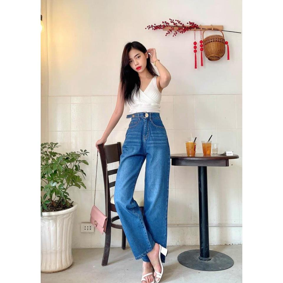 QUẦN JEAN DÀI CO GIÃN ỐNG SUÔNG LƯNG CAO SHOP PHƯƠNG CHÂU