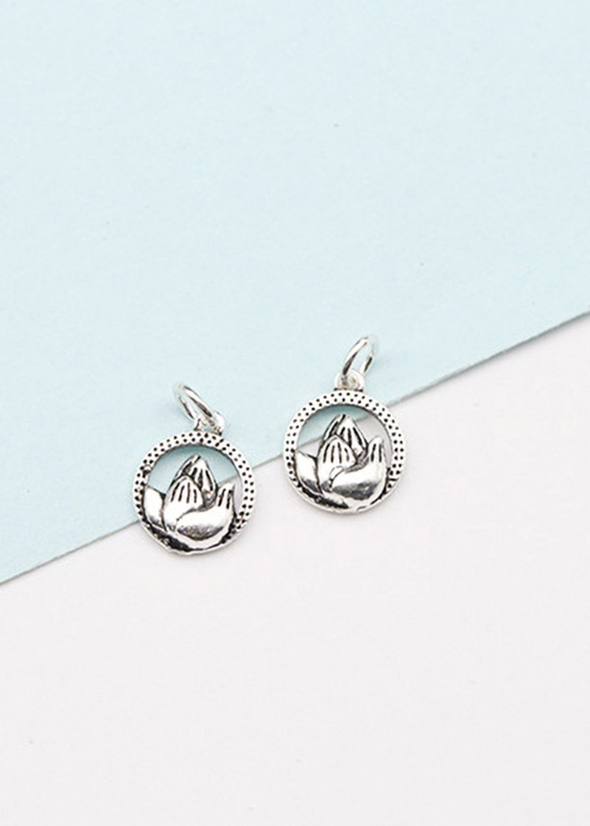 Combo 3 cái charm bạc hình hoa sen nhỏ treo - Ngọc Quý Gemstones
