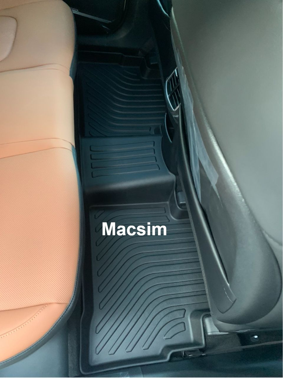 Thảm lót sàn xe ô tô Kia Sportage 2022 Nhãn hiệu Macsim chất liệu nhựa TPE cao cấp màu đen